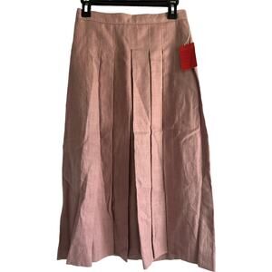 Vintage J. Crew  Size 10 100% Linen‎ Maxi Skirt - NWT, Light Pink Made in USA